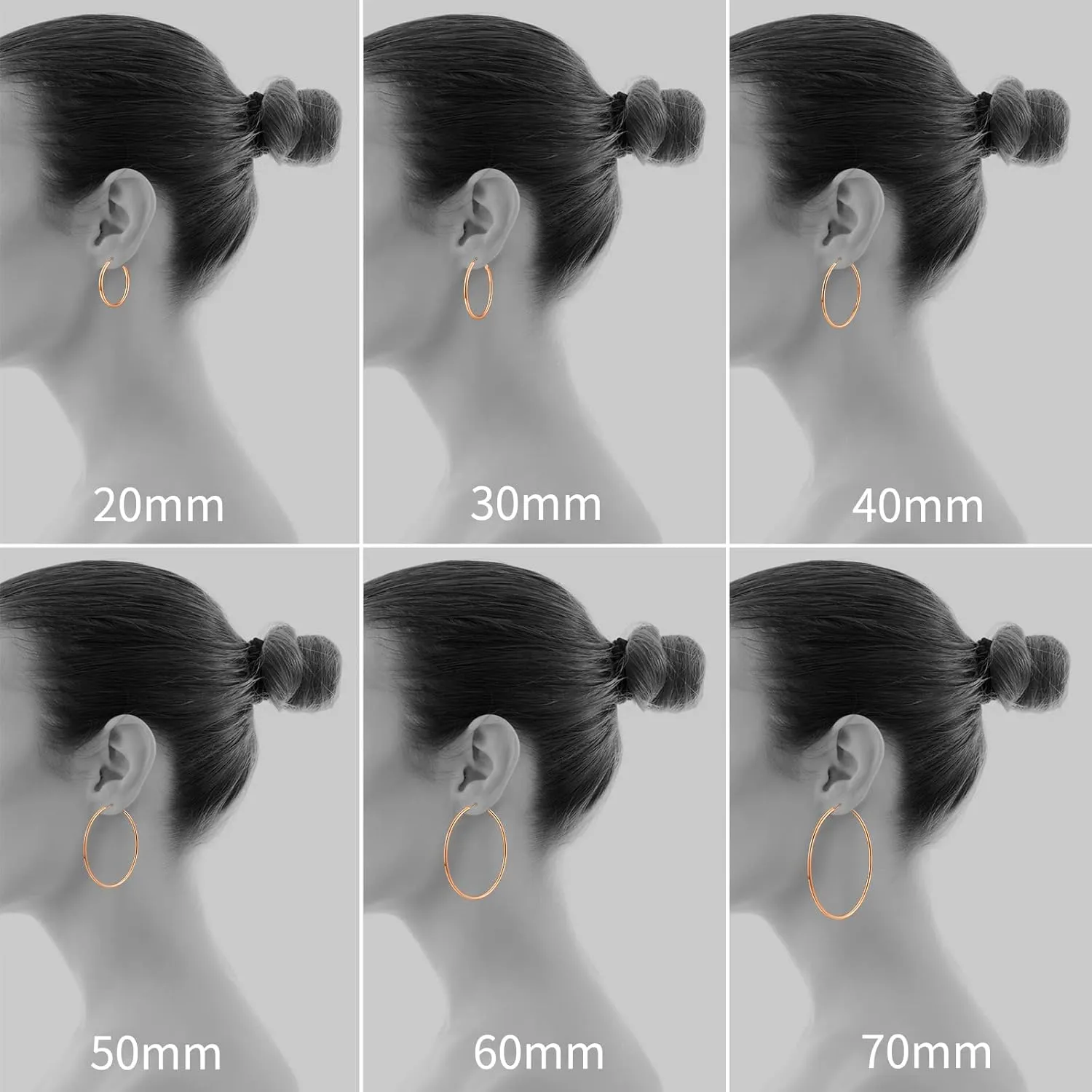 Gacimy Gold Hoop Earrings for Women 14K Gold Plated, 925 Sterling Silver Post hoops for Women
