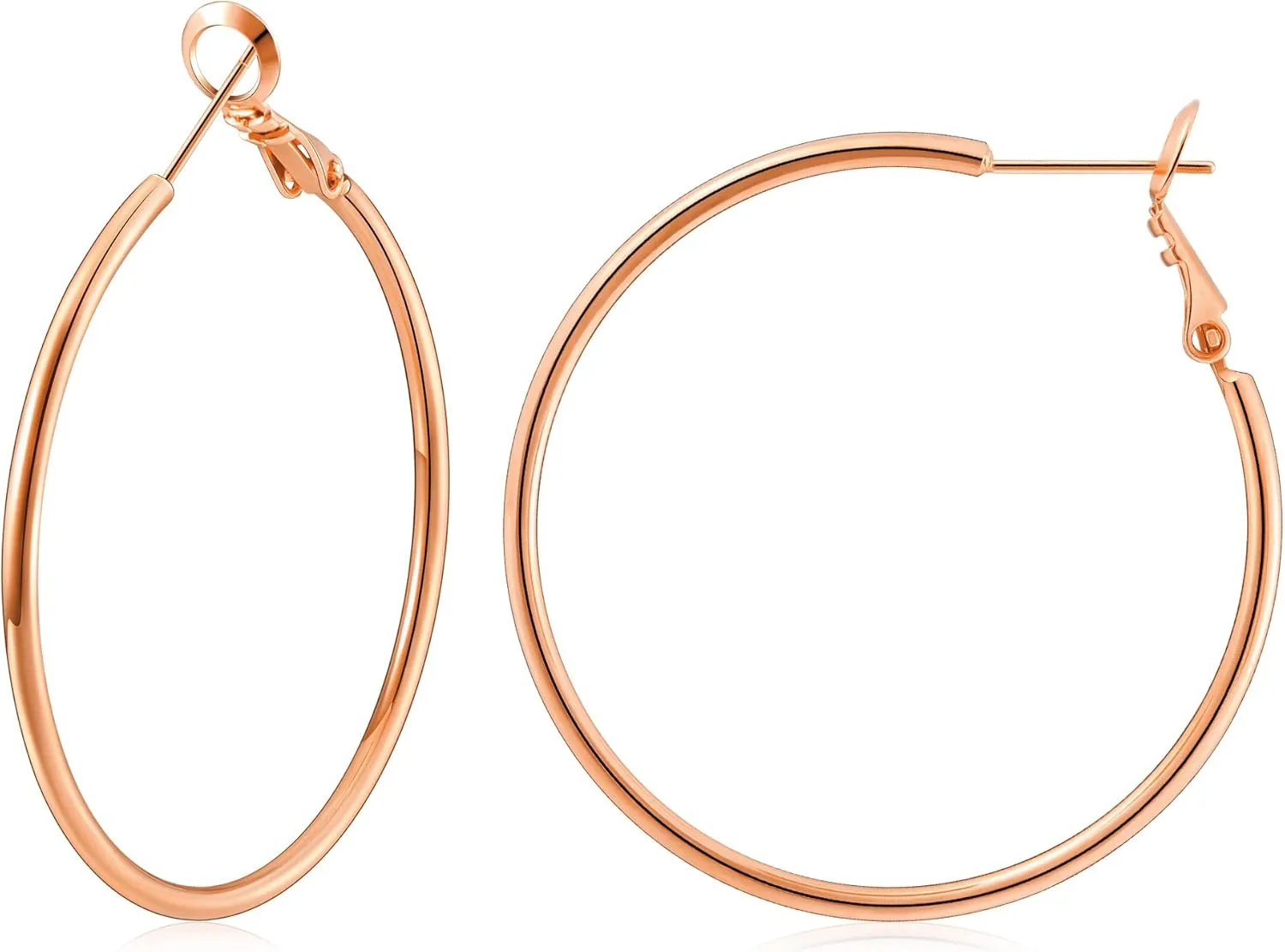 Gacimy Gold Hoop Earrings for Women 14K Gold Plated, 925 Sterling Silver Post hoops for Women