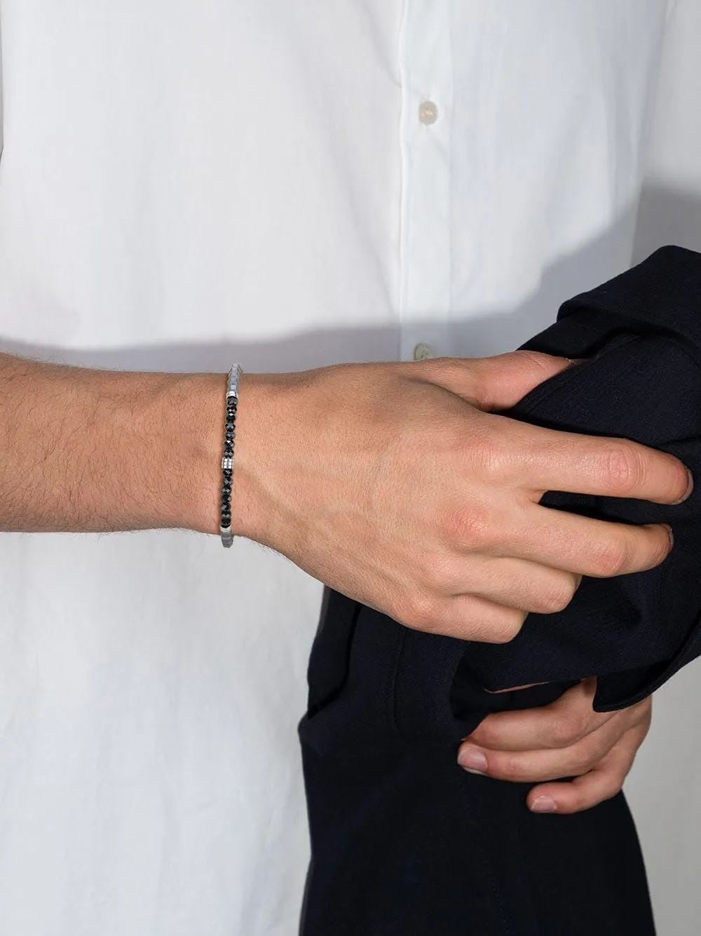 GAVU Men's Hematite Bracelet, Mens Beaded Bracelet, Faceted Crystal Bracelet for Men