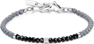 GAVU Men's Hematite Bracelet, Mens Beaded Bracelet, Faceted Crystal Bracelet for Men