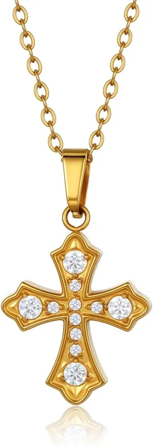 Gold Pendant Necklaces for Women  Evil Eye, Hamsa Hand & Cross Charms  18K Gold Plated Jewelry, Spiritual Protection, Minimalist Gifts for Her