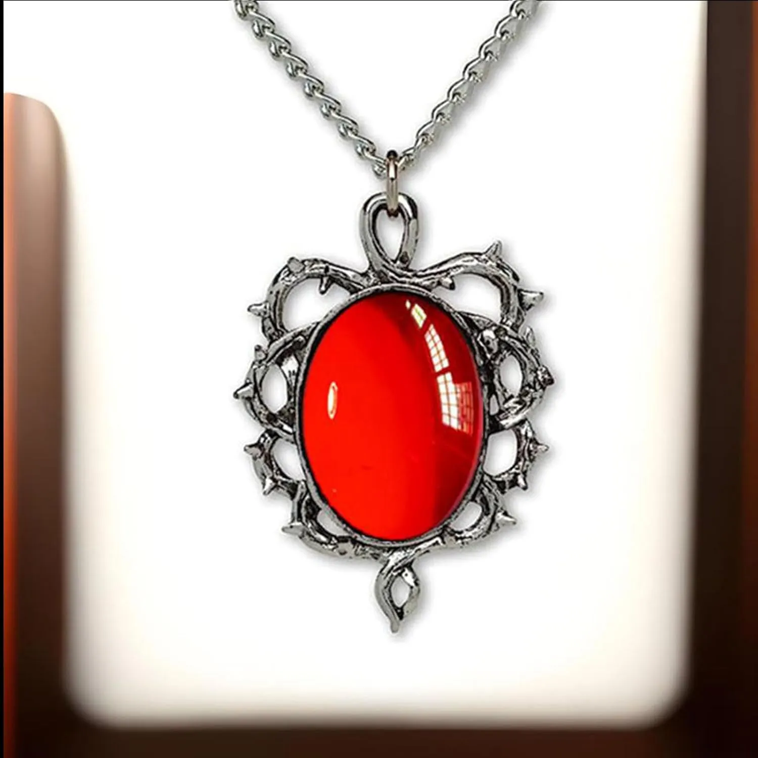 Gothic Black Pendant Necklace Gothic Crystal Cameo Necklace Vintage Satan Demon Goth Necklaces Halloween Drak Style Jewelry Gifts