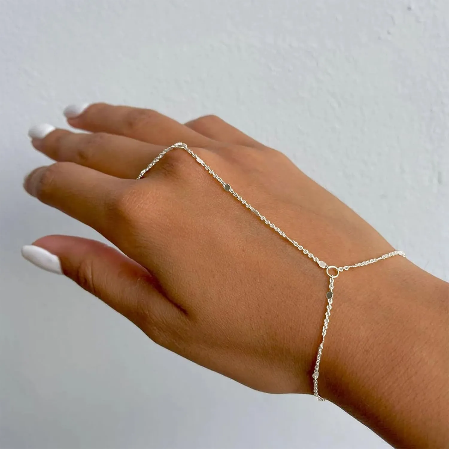 Hand Chain Gold Bracelets for Women Trendy Stuff Ring Bracelet Hand Chain Dainty Chain Bracelet Hand Jewelry Gifts