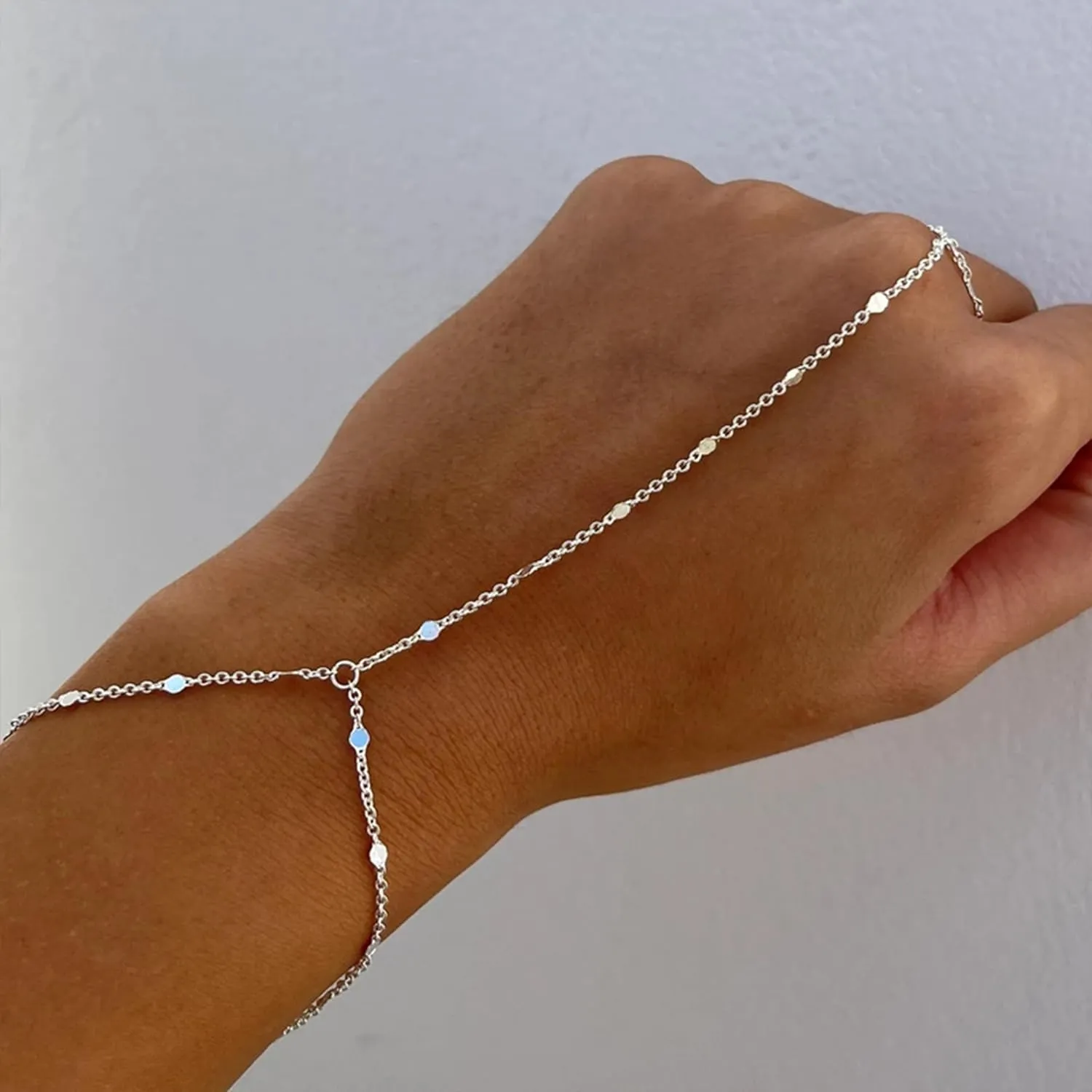 Hand Chain Gold Bracelets for Women Trendy Stuff Ring Bracelet Hand Chain Dainty Chain Bracelet Hand Jewelry Gifts