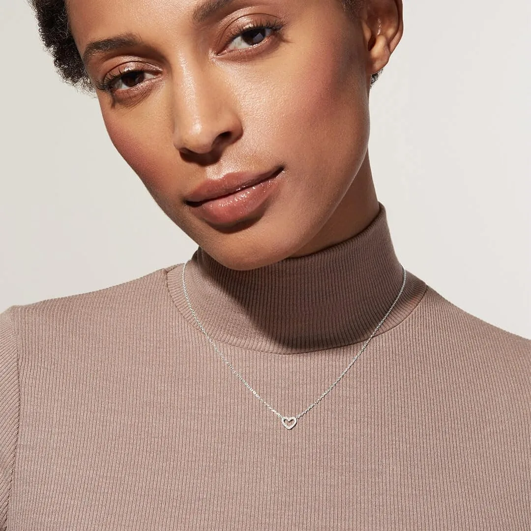 Heart Necklace, AAA  Cubic Zirconia, 14K Gold Plated Necklace for Women, Cute Dainty Love Pendant Necklaces for Women
