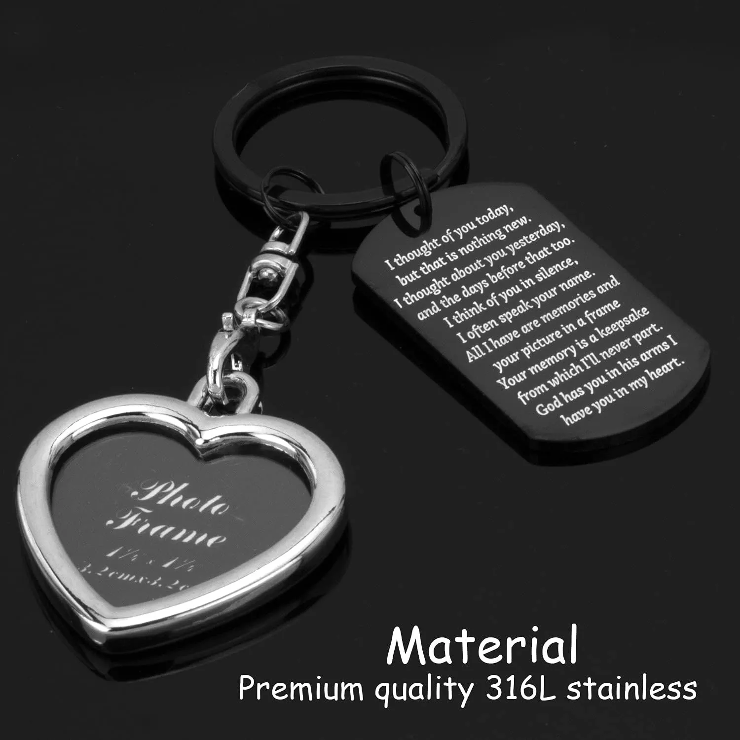 HUTIMY in Memory Gifts Keychain for Men Women Sympathy Gifts for Loss of Loved One in Remembrance Jewelry Memorial Keychain