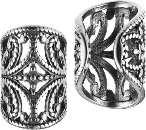 HZMAN Hollow Flower Pattern Ear Cuff Earrings for Men Women Stainless Steel No Piercing Clip On Cartilage Earring