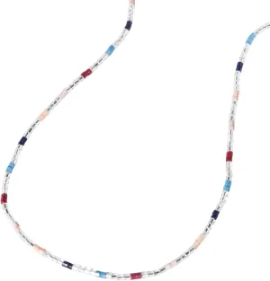 INK   ALLOY Boho Beaded Necklaces for Women, Everly Short Layering Necklace, Handmade Jewelry for the Modern Bohemian, 18-Inch Length, 2mm Width