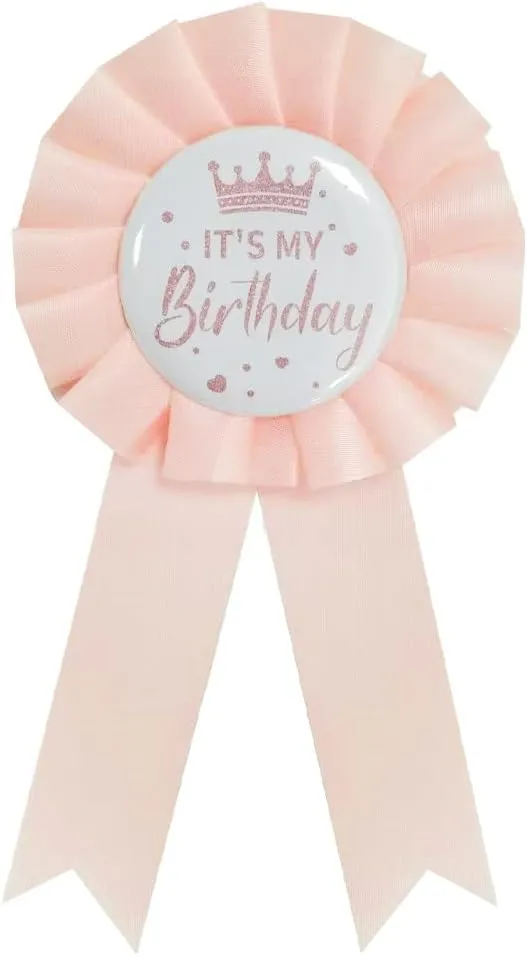 It's My Birthday Badge Pin Birthday Brooch Pin Party Birthday Pins Brooch Belt for Women 2Pcs Birthday Party Decorations