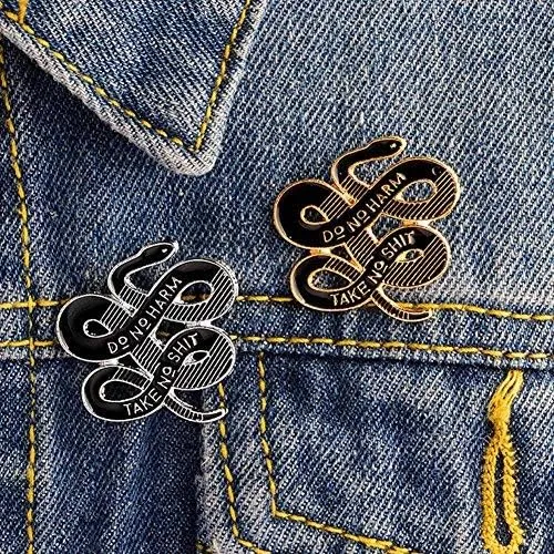 Janedream Women Bohemian Snake Brooch Banquet Badge Pins Buckle Badge Backpack Bag Pins Punk