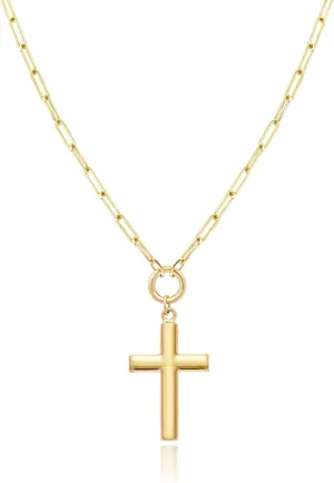 Jewelry Atelier Gold Filled Pendant Necklace Collection - 14K Yellow Gold Filled Pendant Necklace with Solid Clip Chain for Women (Different Sizes and Styles with Extension/Adjustable Chain)