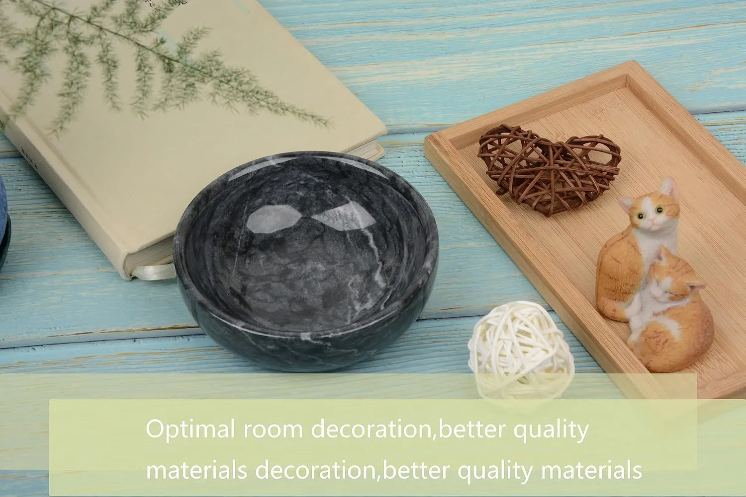 Jewelry Dish,Natural Marble Jewelry Dish,Trinket Tray,Ring Holder,Key Bowl,Unique Jewelry Tray for Home Decoration,Mother's Day,Birthday and Other Holiday Gifts(Black)