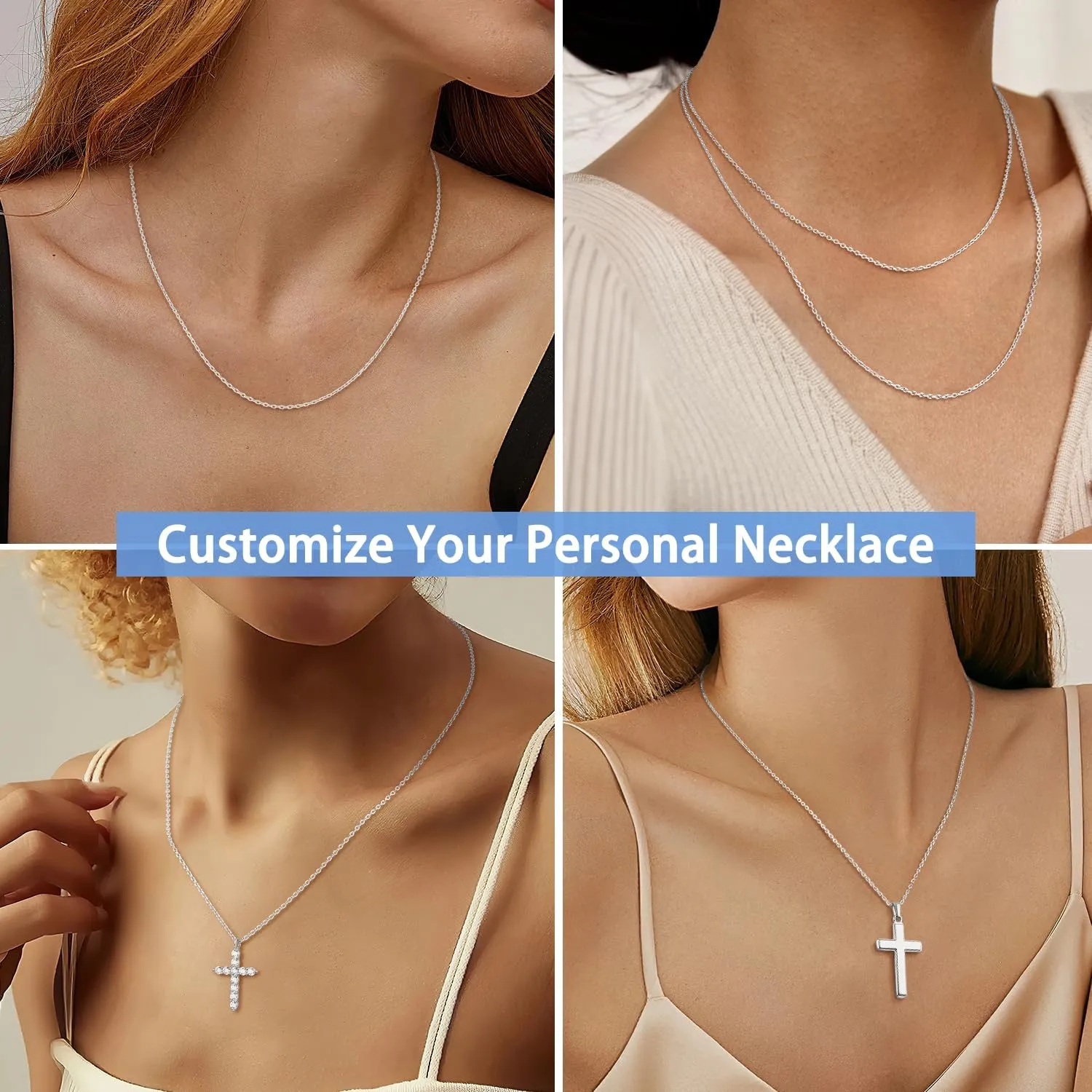 Jewlpire Italian 1.3mm Cable Chain 925 Sterling Silver Chain Necklace for Women, 14K Gold Chain for Women Sturdy Women's Chain Necklaces 14 16 18 20 22 24 26 Inch