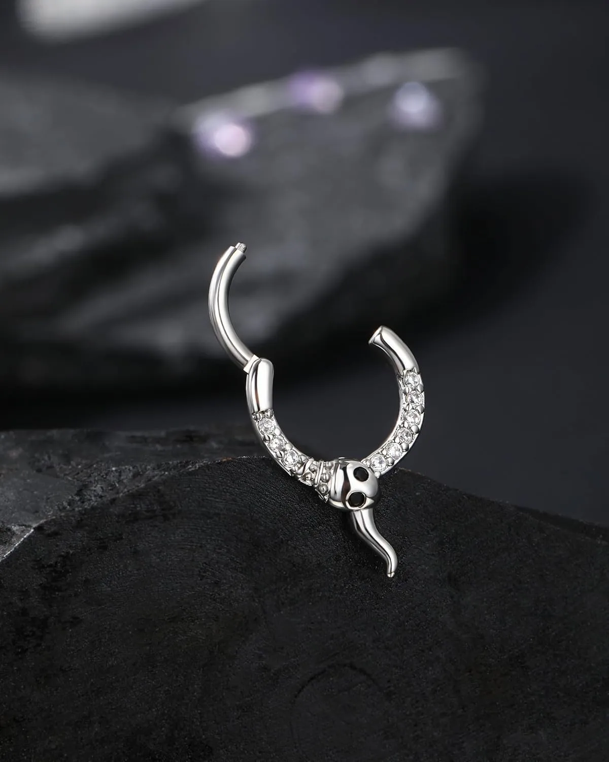 Jewseen 16g Cartilage Hoop Earrings Snake Septum Rings Surgical Steel Helix Earrings Daith Piercing Jewelry for Women Men