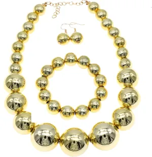 JNF Chunky Big Pearl Necklace for Women Faux Pearls Necklace set Large Beaded Pearl Collar Choker Necklaces Christmas Jewelry