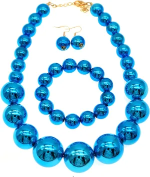 JNF Chunky Big Pearl Necklace for Women Faux Pearls Necklace set Large Beaded Pearl Collar Choker Necklaces Christmas Jewelry