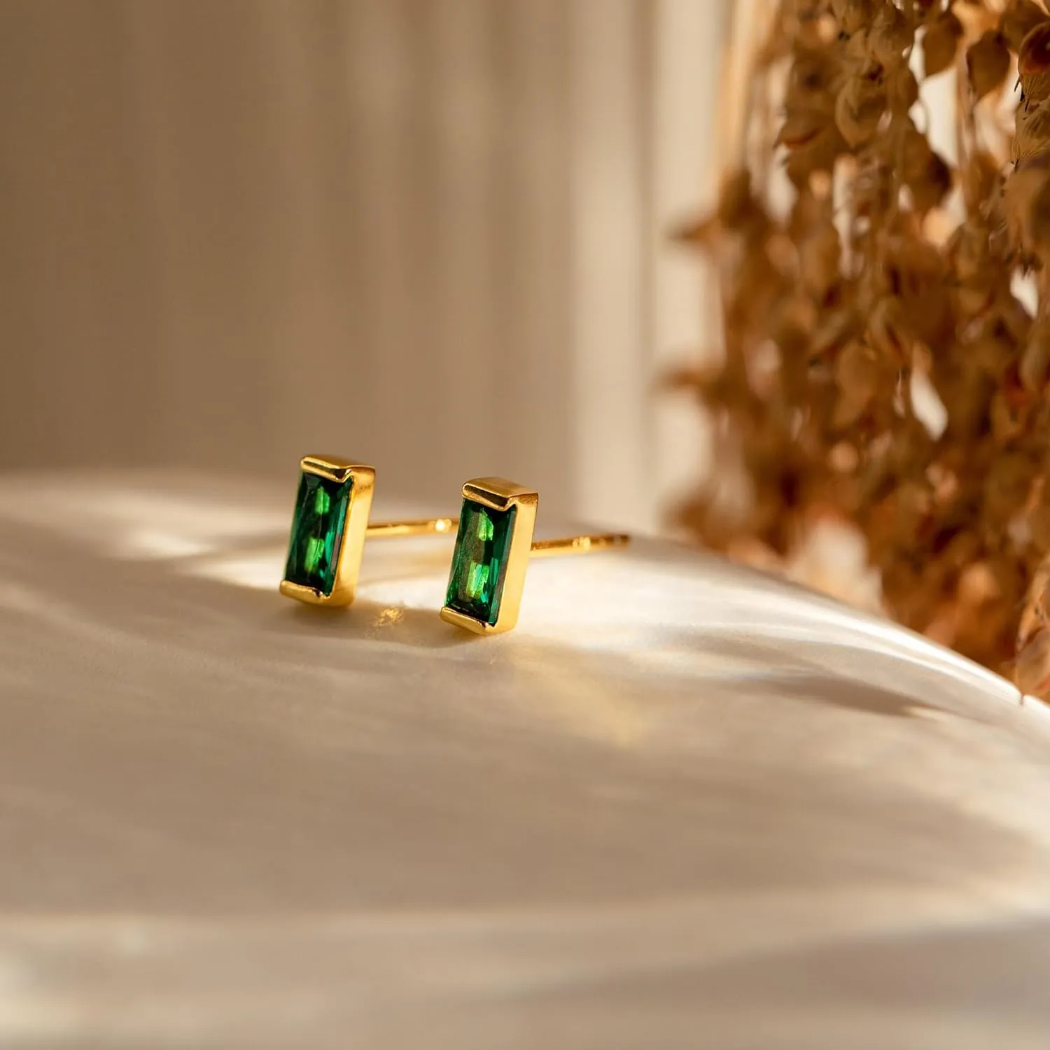 JSJOY Dainty Birthstone Stud Earrings for Women Tiny Birthstone Earring Birthday Gifts for Teen Minimalist Gold Earrings Valentine's Day Mother's Day Gifts for Mother Wife Girlfriend Her