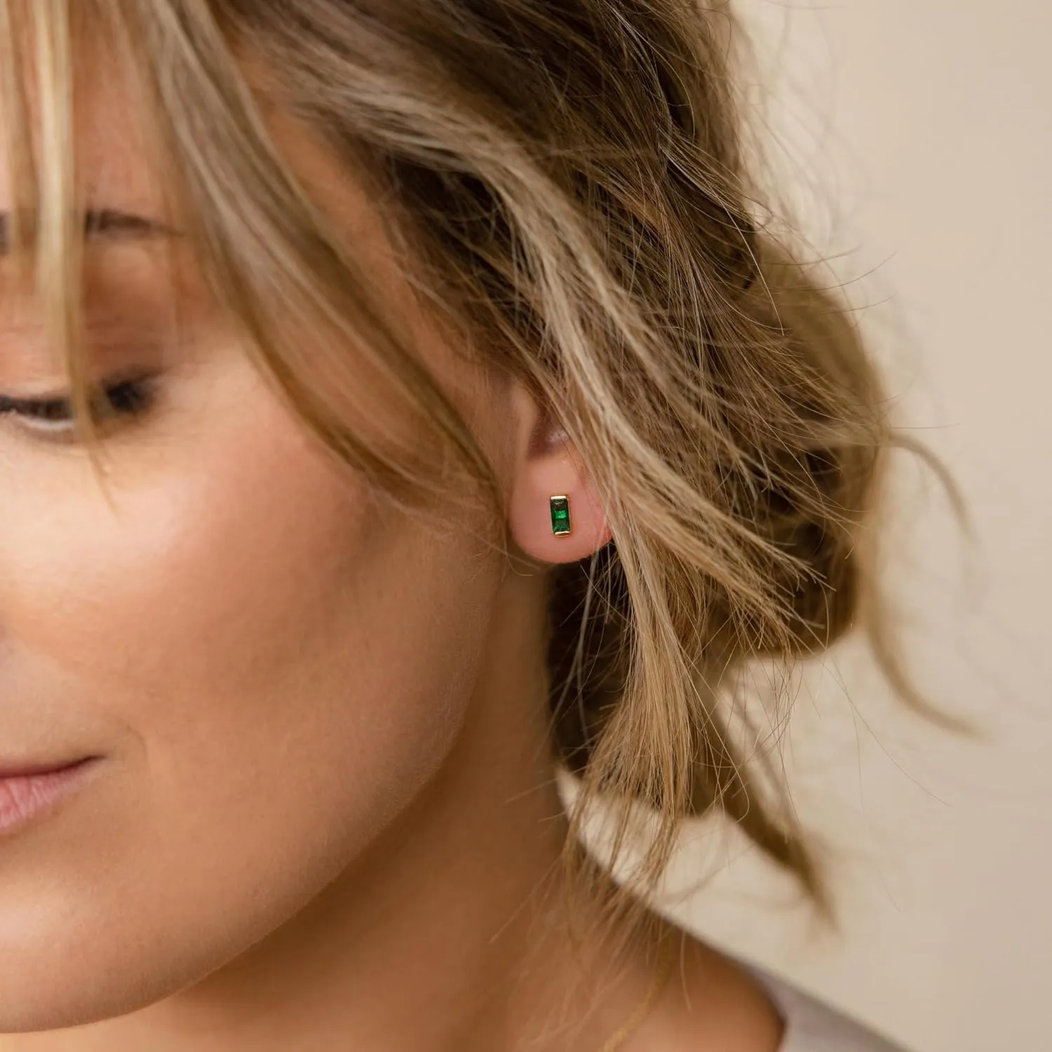 JSJOY Dainty Birthstone Stud Earrings for Women Tiny Birthstone Earring Birthday Gifts for Teen Minimalist Gold Earrings Valentine's Day Mother's Day Gifts for Mother Wife Girlfriend Her