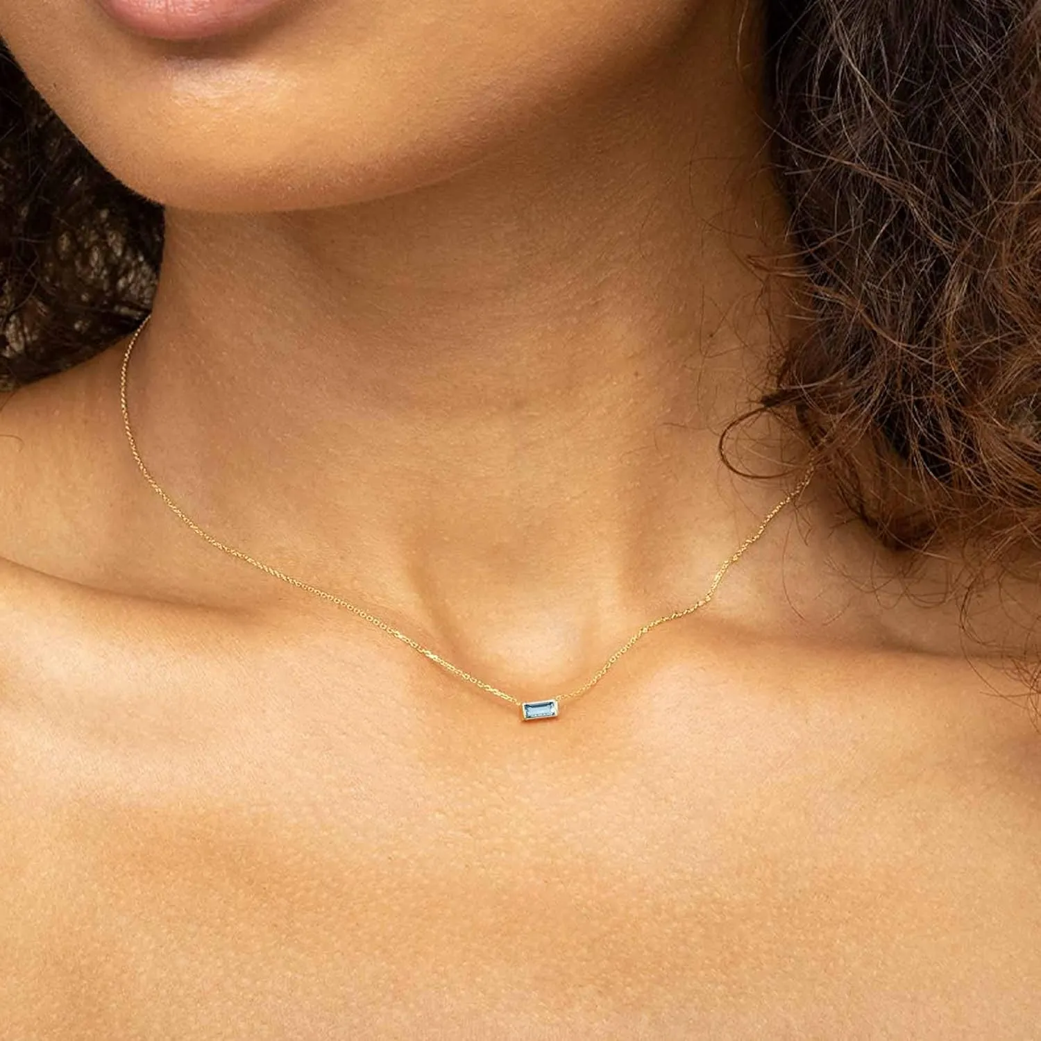 JSJOY Gold Birthstone Necklace for Women Dainty Birthstone Pendant Necklace for Teens Birthday Gifts Jewelry for Mothers Wife Grandma Graduation Gifts for Teenagers