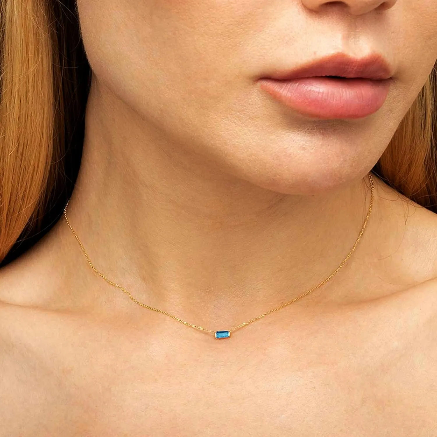 JSJOY Gold Birthstone Necklace for Women Dainty Birthstone Pendant Necklace for Teens Birthday Gifts Jewelry Mothers Day Gifts for Mothers Wife Grandma Teenagers