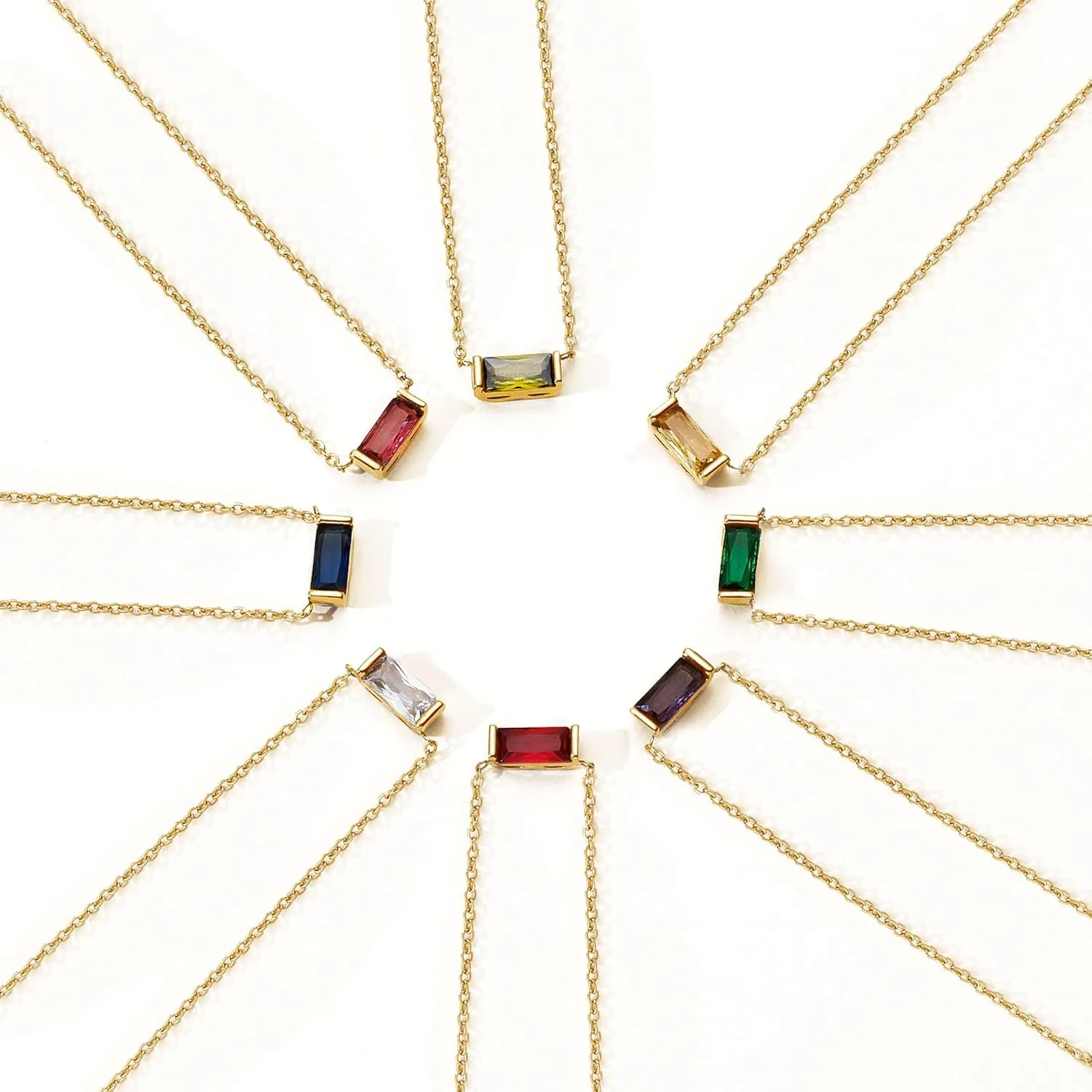 JSJOY Gold Birthstone Necklace for Women Dainty Birthstone Pendant Necklace for Teens Birthday Gifts Jewelry Mothers Day Gifts for Mothers Wife Grandma Teenagers