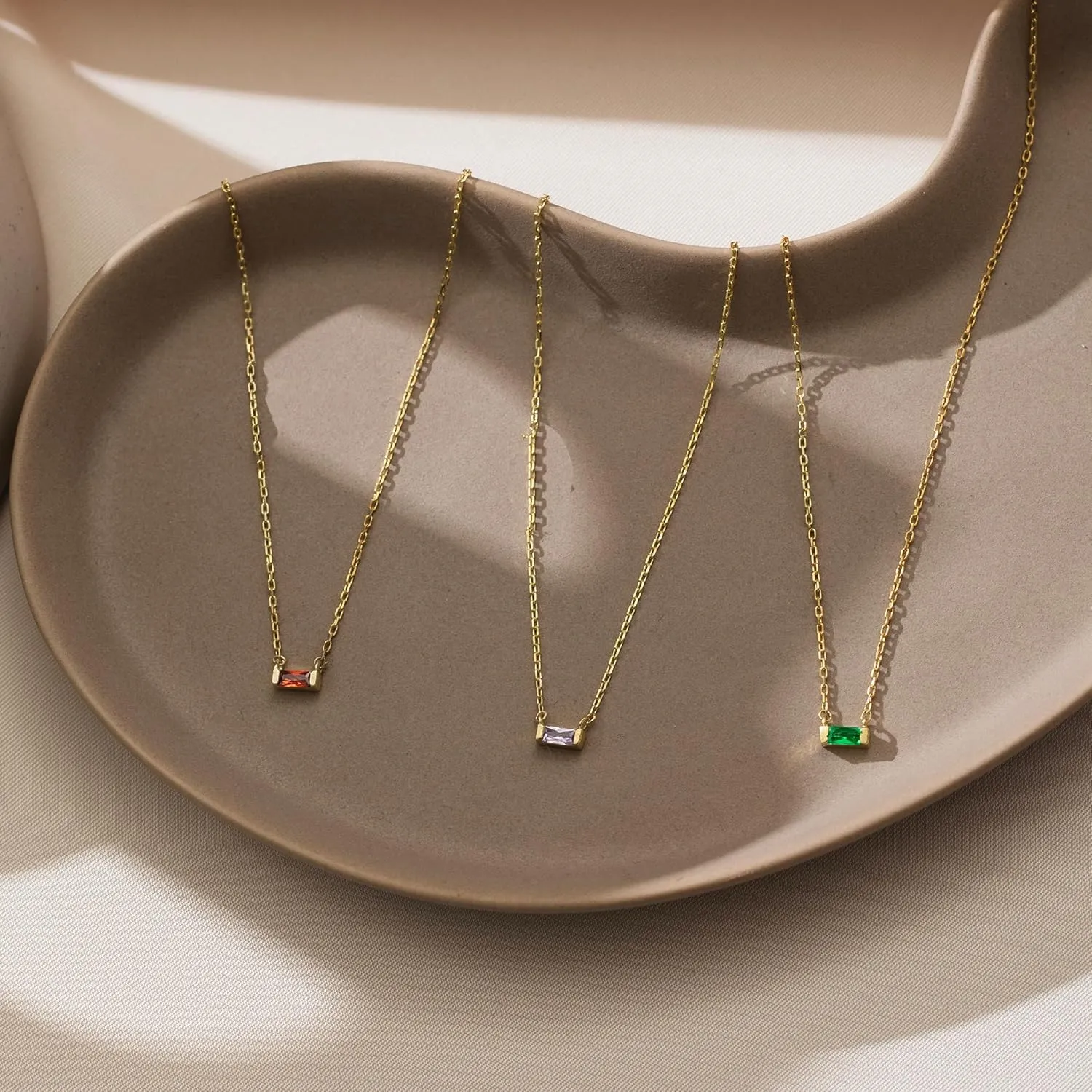 JSJOY Gold Birthstone Necklace for Women Dainty Birthstone Pendant Necklace for Teens Birthday Gifts Jewelry Mothers Day Gifts for Mothers Wife Grandma Teenagers