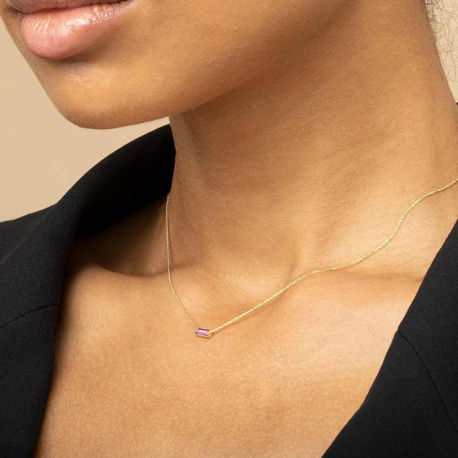 JSJOY Gold Birthstone Necklace for Women Dainty Birthstone Pendant Necklace for Teens Birthday Gifts Jewelry Mothers Day Gifts for Mothers Wife Grandma Teenagers