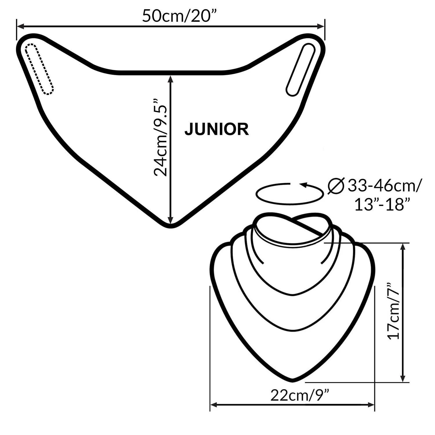 Junior Neckerchief style dribble bib - Khaki Camouflage