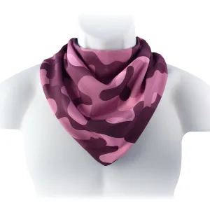 Junior Neckerchief style dribble bib - Pink Camouflage