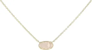 Kendra Scott Grayson Stone Pendant Necklace  Brass Construction  14K Gold Plating  Lobster Clasp