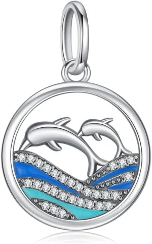 KEQ Beach Charms Shell and starfish Mermaid Dangle Charms for Bracelets Fit Pandora Ocean Bracelets-925 Sterling Silver Tropical Marine Life Charm Hawaii Vacation Summer Travel