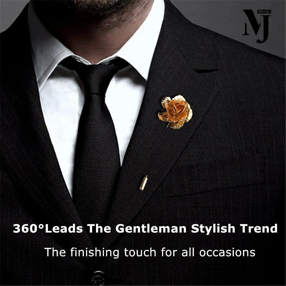 Lapel Pin for Men, Tie Pins for Men, Mens Tie Tacks, Mens Suit Lapel Pins for Wedding, Gold Lapel Pins for Suits Hats Scarfs, Silver Hat Pins for Women, Brooch for Women, Tie Shirt Jewelry Accessories