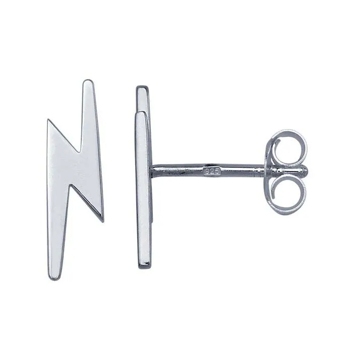 Lightning Bolt Studs Sterling Silver