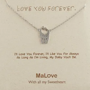MaLove Lovely Simple Daily Tiny Small Dainty Delicate Giraffe Inspirational Pendant Necklace, Handmade White Rhodium Plated Pendant Necklace Jewelry Gift for Women
