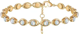 MEVECCO Bracelet for Women 14K Gold Plated Dainty Chain Simple Jewelry Cute Handmade Minimalist for Her