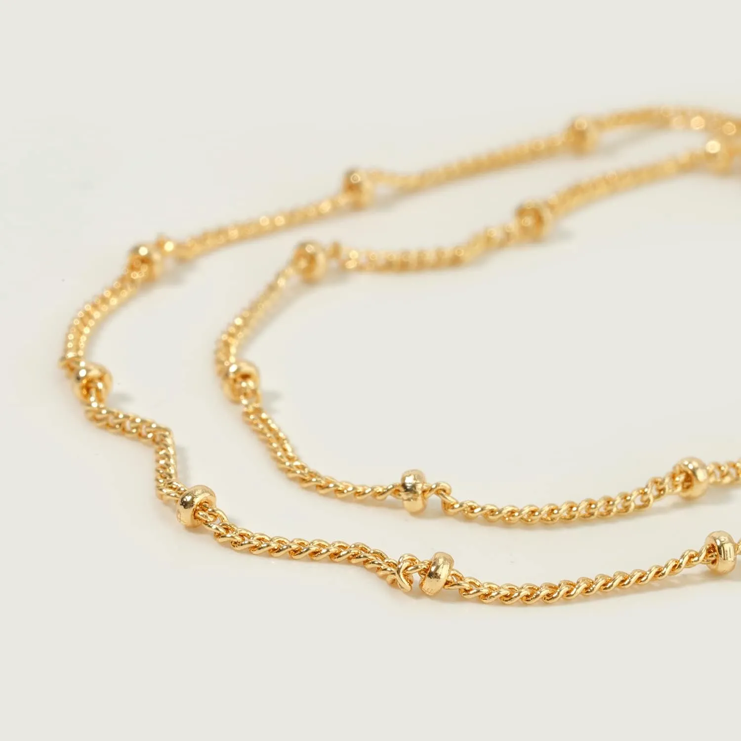 MEVECCO Bracelet for Women 14K Gold Plated Dainty Chain Simple Jewelry Cute Handmade Minimalist for Her