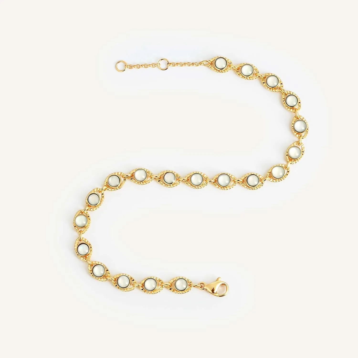 MEVECCO Bracelet for Women 14K Gold Plated Dainty Chain Simple Jewelry Cute Handmade Minimalist for Her