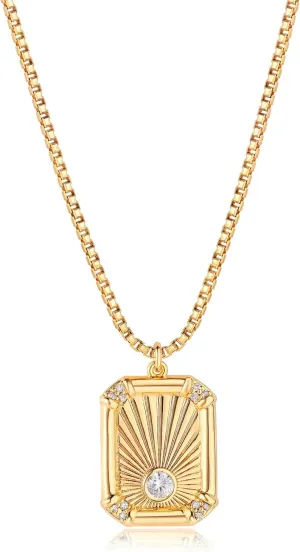 MEVECCO Dainty Gold Sun Moon Necklace for Women 18k Gold Plated Moon and Sun necklace Pendent Necklace Cubic Zircon Minimalist Handmade Necklace for Jewelry Gifts