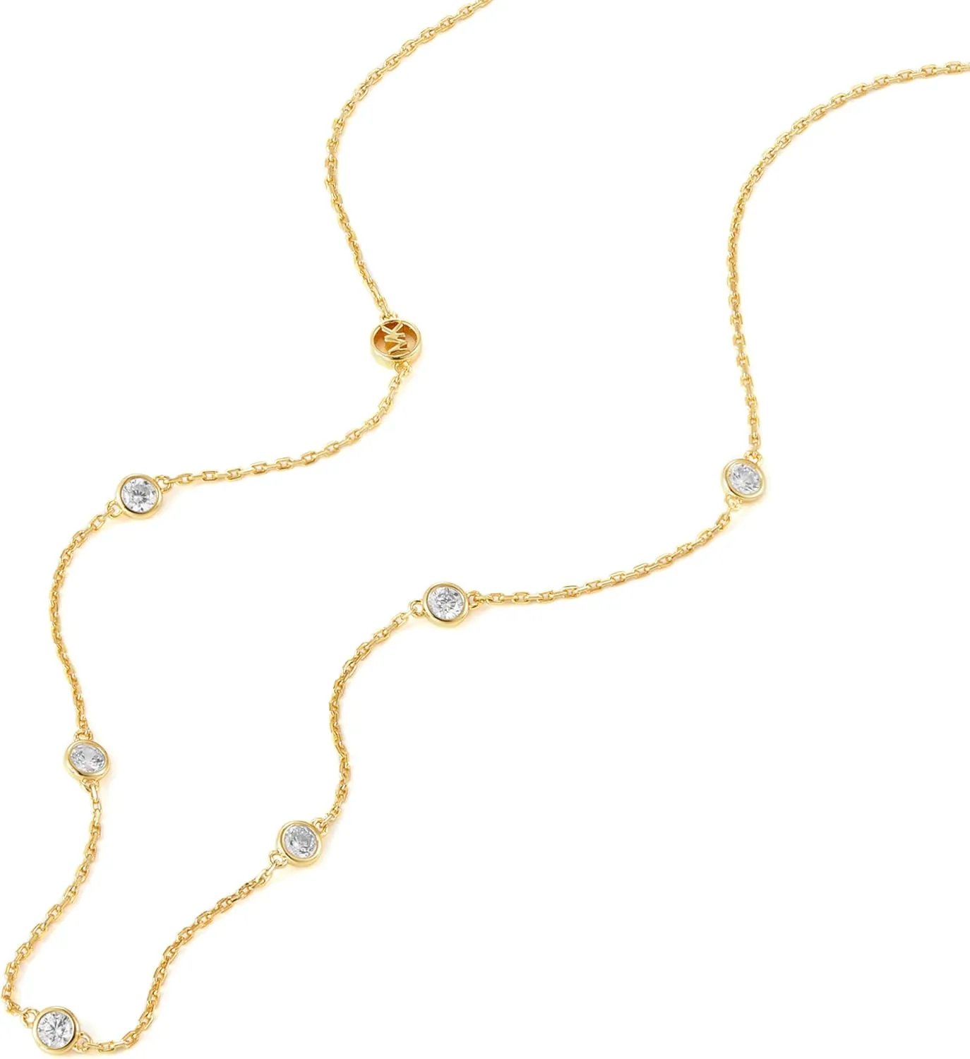 Michael Kors Women's 14K Gold-Plated Sterling Silver Interlocking Necklace
