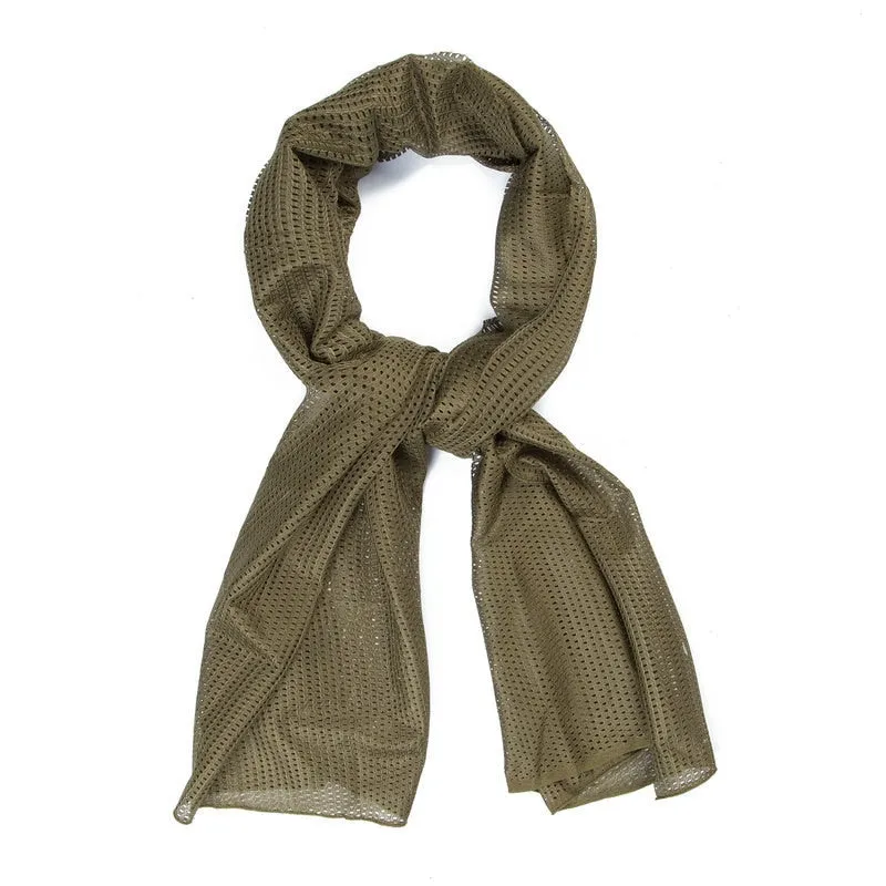 Military Tactical Camouflage Scarf for Men Women Mesh Square Breathable Headband Head Scarf Multifunction Cycling Bandanas
