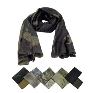 Military Tactical Camouflage Scarf for Men Women Mesh Square Breathable Headband Head Scarf Multifunction Cycling Bandanas