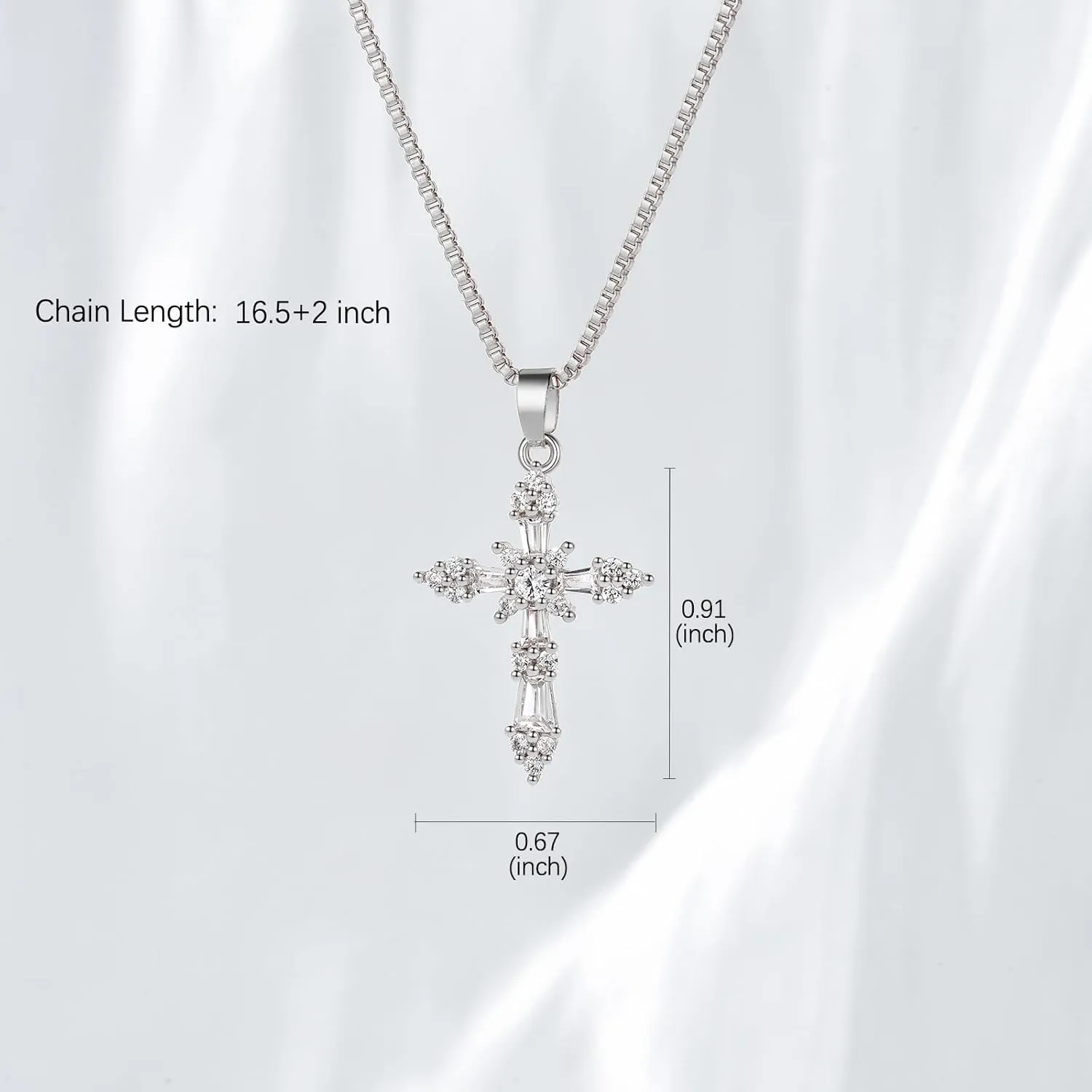 Mothers Day Gift Cross Necklace for Women | Cubic Zirconia Cross Pendant | Dainty Small Cross Choker Pendants | Minimalist Trendy Cute Cross Charm Necklaces