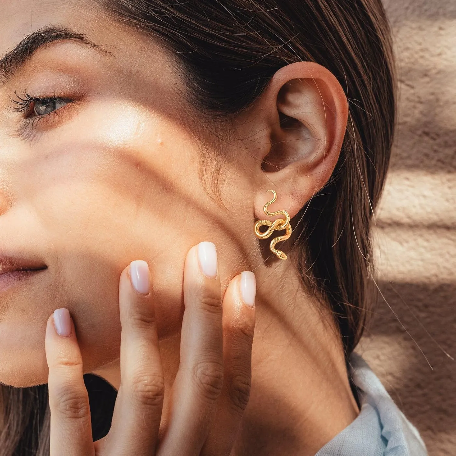 MTMY Gold Stud Earring for Women 14K Gold Plated Dainty Cubic Zirconia Studs Earrings Cute Simple Elegant Earrings Jewelry