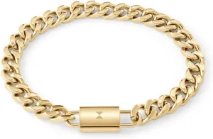 MVMT Men's Jewelry - Fashion Accessory - Ionic Plated Steel 7MM Chain Bracelet - Gold Plated