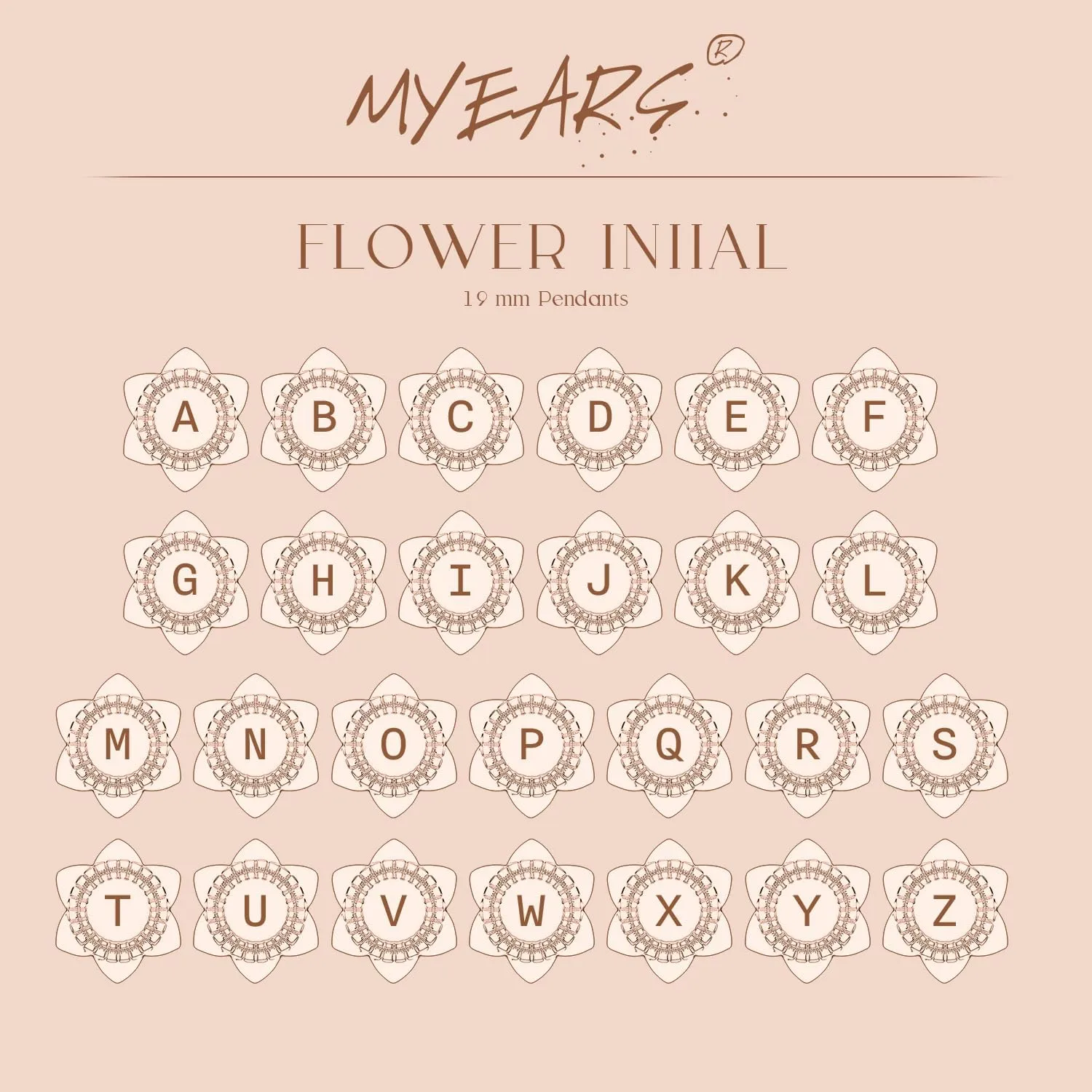 MYEARS Women Initial Necklaces Gold Lily May Flower Pendant 14K Gold Plated Simple Dainty Satellite Chain Everyday Trendy Jewelry Letter A-Z