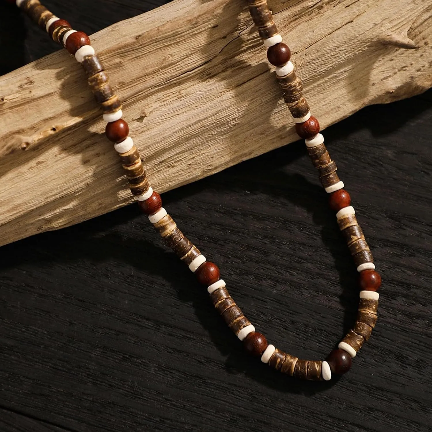 Necklace for Men Puka Shell Necklace Men Summer Surfer Necklaces Beaded Choker Beach Essentials Holiday Jewelry for Vacation Summer Outfits for Man Son Husband