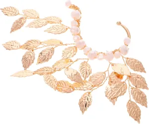 NOLITOY Vintage Leaf Ear Cuff Clip Earring for Women Non Pierced Fashionable Ear Bone Clip Delicate Versatile for All Occasions Sturdy Metal Construction