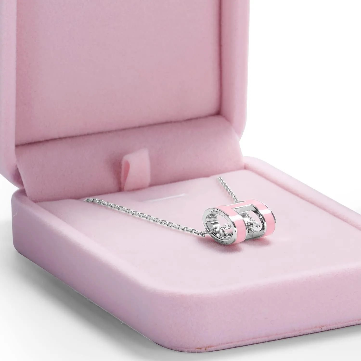 Oirlv Luxurious Velvet Necklace Storage Box Pendant Gift Case Jewelry Display Box for Anniversary Propose Christmas