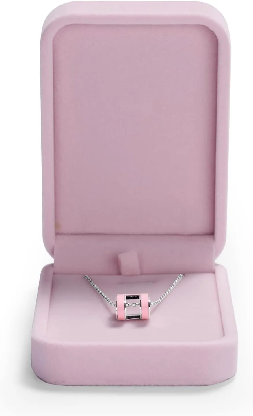 Oirlv Luxurious Velvet Necklace Storage Box Pendant Gift Case Jewelry Display Box for Anniversary Propose Christmas