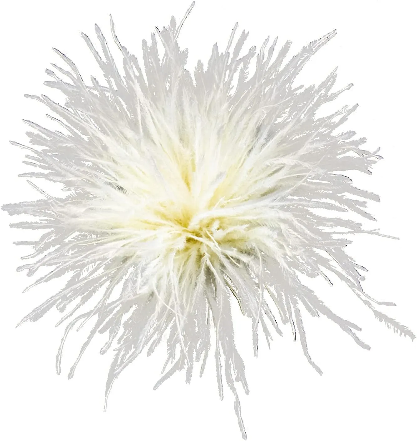 Ostrich Feather Brooch Pins Jewelry Scarf Clip Feather Corsage Pin Lapel Pins for Dress Sweater Scarf,Wedding Decoration